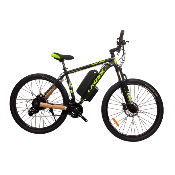Электровелосипед Cross Hunter 29" 20" Черный-Зеленый набор FX-15R задний 500W 48V10Ah с дисплеем