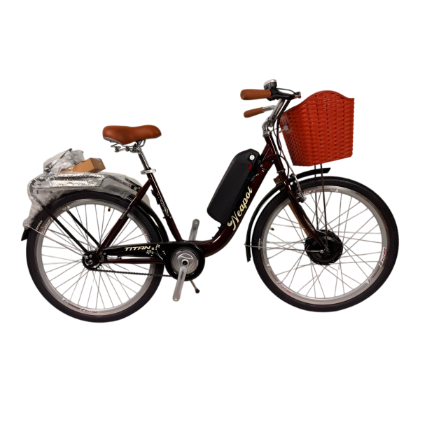 Електровелосипед Titan Neapol 26" 18" Коричневий передній 500W 48V10Ah