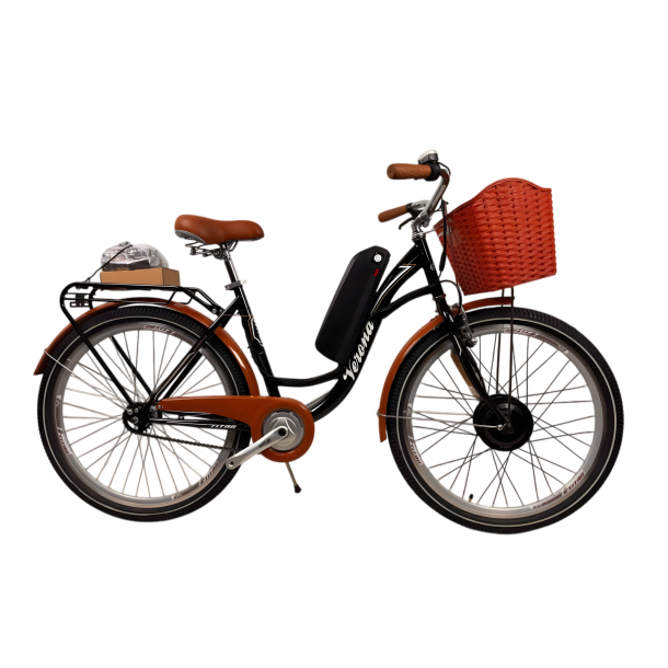 Електровелосипед Titan Verona 26" 18" Чорний передній 500W 48V10Ah