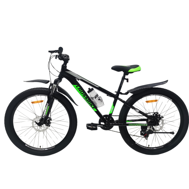 Велосипед Crossbike Dragster Susp 26" 13" Чорний-Зелений