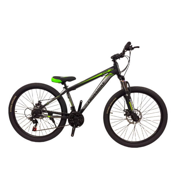 Велосипед CrossBike Storm 27,5" 15" Чёрный-Зеленый