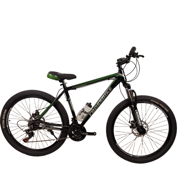 Велосипед CrossBike Everest 27.5" 19,5" Чёрный-Зеленый