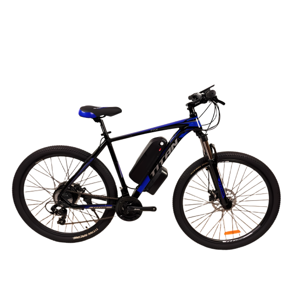 Електровелосипед Titan FOX 29" 20" MXUS FX-15 CASSETTE 48V13Ah Чорний-Синій