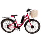 Электровелосипед Cross Betty 26" 13" Светло зеленый-Синий MXUS FX-07 F36V7,5Ah