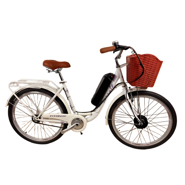 Електровелосипед Titan Sorento 26" 18" Білий передній 350W 36V10Ah