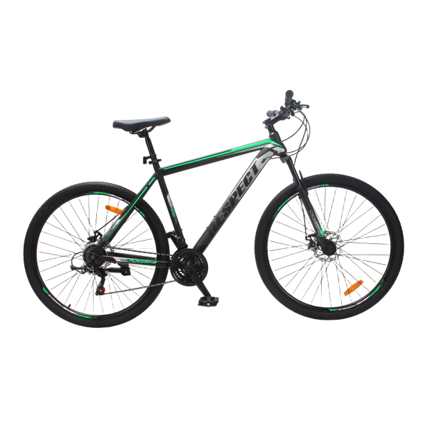 Велосипед CrossBike RESPECT 29" 21" Чорний-Зелений