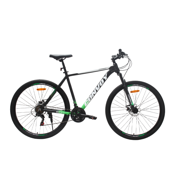 Велосипед CrossBike CONVOY 29" 19" Чорний-Зелений