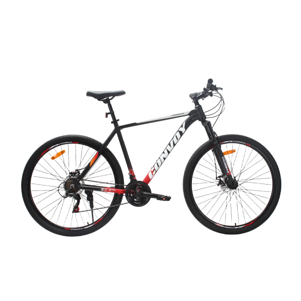 Велосипед CrossBike CONVOY 29" 19" Чорний-Червоний
