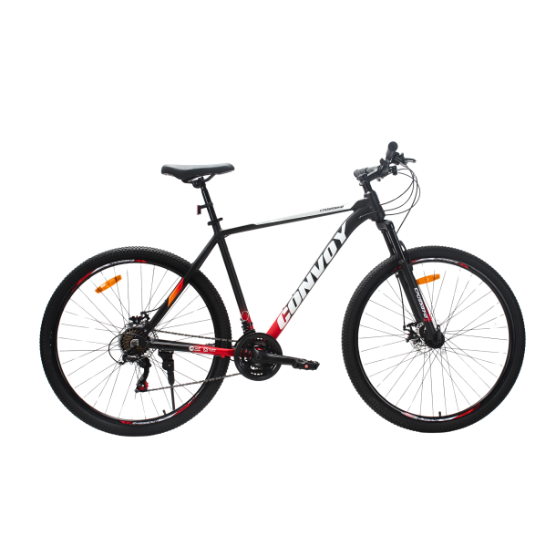 Велосипед CrossBike CONVOY 29" 19" Чорний-Червоний