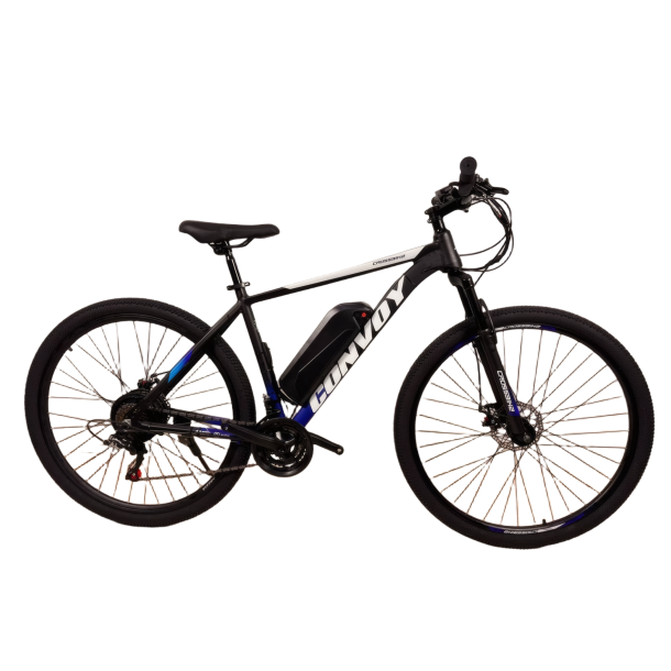 Электровелосипед CrossBike Convoy 29" 19" Чёрный-Синий задний 500W 48V/13Ah