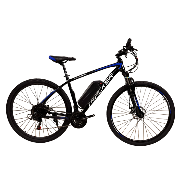 Електровелосипед CrossBike Tracker 29" 19" Чорний-Синій задній 500W 48V/13Ah