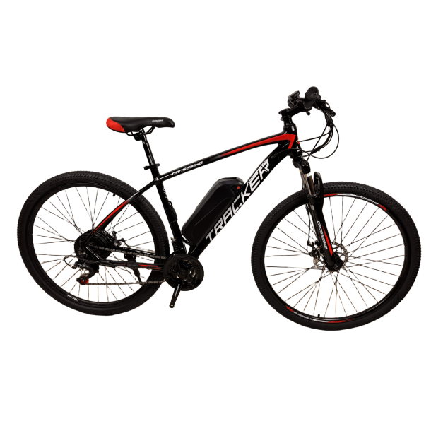 Електровелосипед CrossBike Tracker 29" 18" Чорний-Червоний задній 500W 48V/13Ah