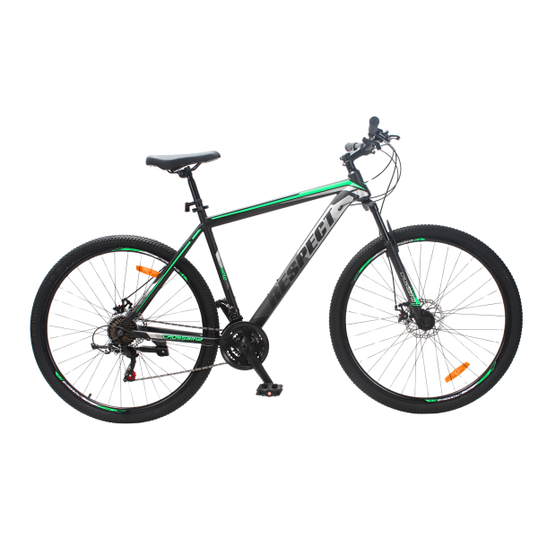 Велосипед CrossBike RESPECT 29" 21" Черный-Зеленый