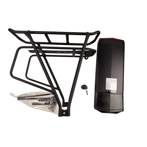 Батарея в кейсе E-Titan 48V13Ah с багажником + зарядное устройство + стоп сигнал 48V13Ah