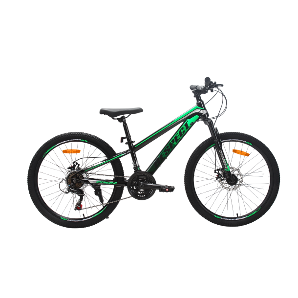 Велосипед CrossBike RESPECT 24" 11" Чорний-Зелений