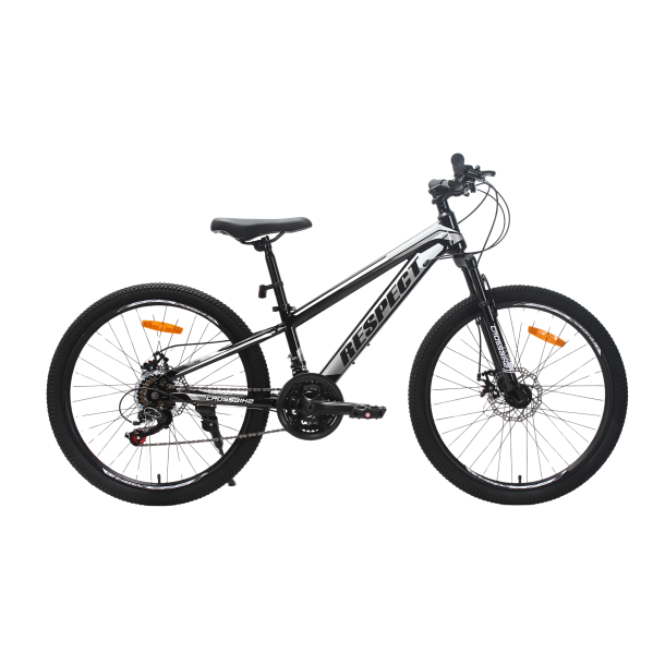 Велосипед CrossBike RESPECT 24" 11" Чорний-Сірий