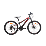 Велосипед CrossBike RESPECT 24" 11" Чорний-Червоний