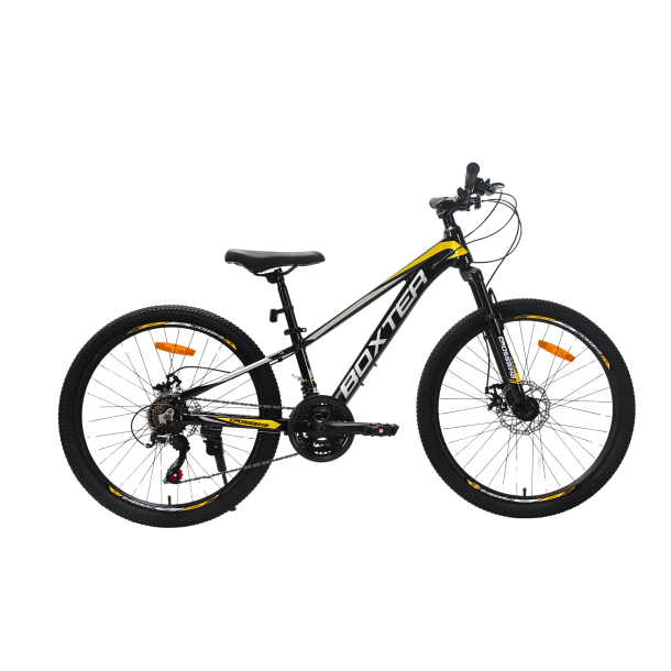 Велосипед CrossBike BOXTER 24" 11" Чорний-Жовтий-Сірий