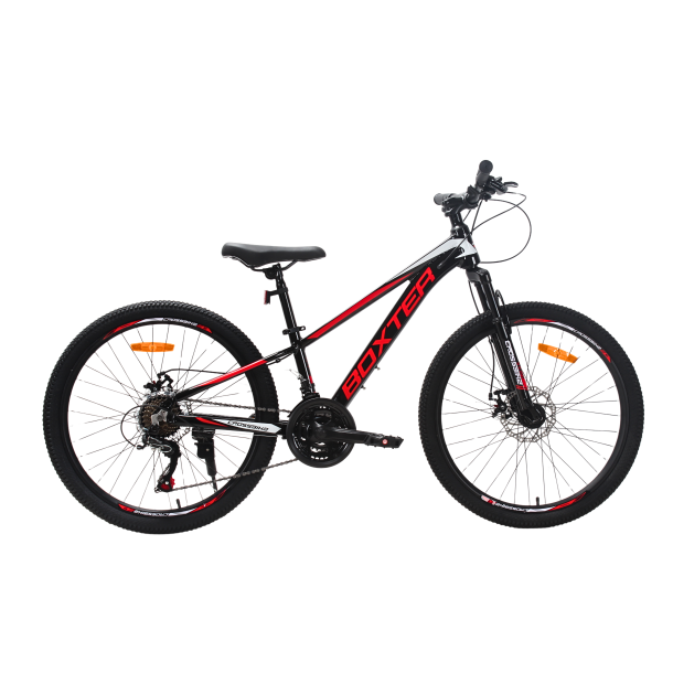 Велосипед CrossBike BOXTER 24" 11" Чорний-Червоний-Білий