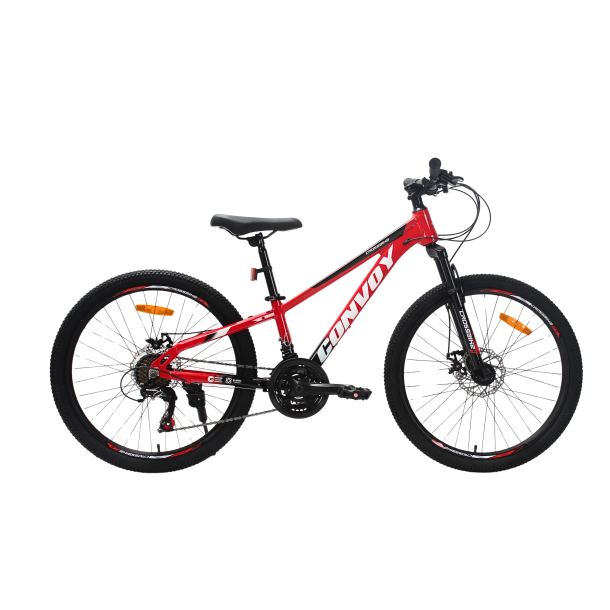 Велосипед CrossBike CONVOY 24" 11" Червоний-Чорний