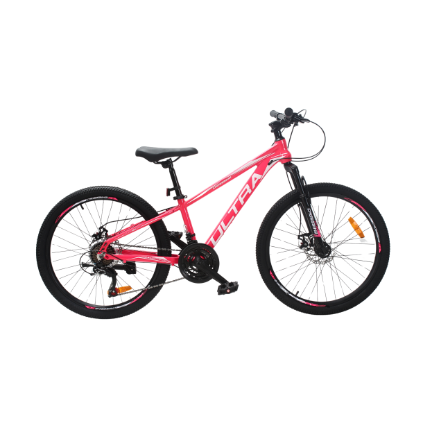 Велосипед CrossBike ULTRA 24" 12" Розовый-Белый