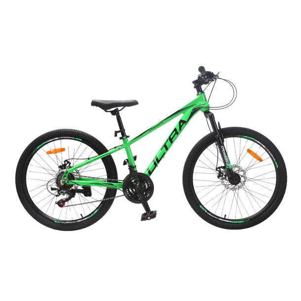 Велосипед CrossBike ULTRA 24" 12" Зелений-Чорний