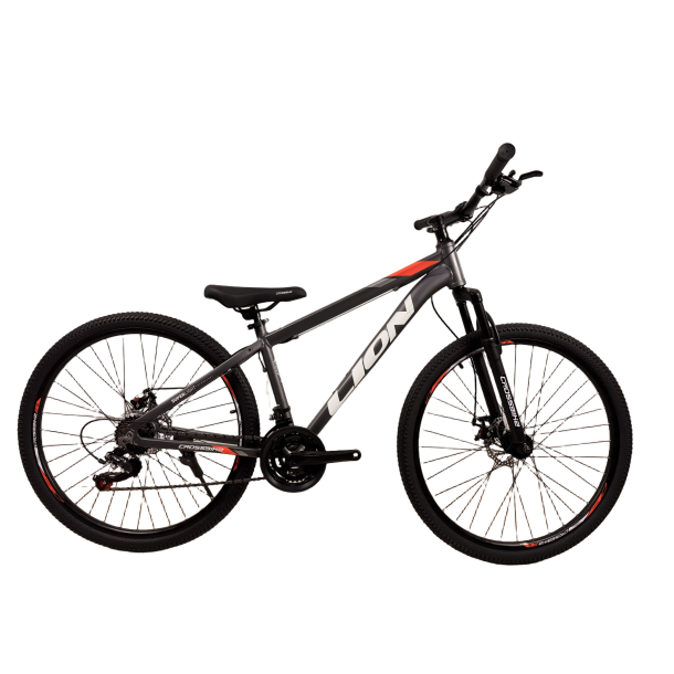 Велосипед CrossBike Lion 27.5" 15" Сірий-Помаранчевий (уцінка)