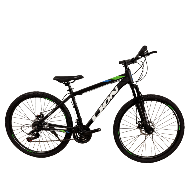 Велосипед CrossBike Lion 27.5" 17" Чорний-Зелений (уцінка)