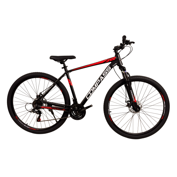 Велосипед CrossBike COMPASS 29" 20" Чорний-Червоний