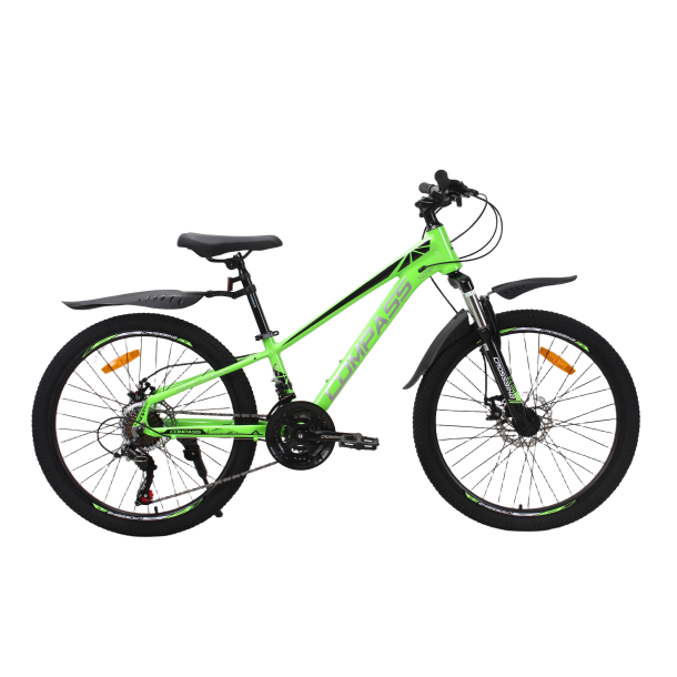 Велосипед CrossBike COMPASS 24" 11" Зелёный-Чёрный
