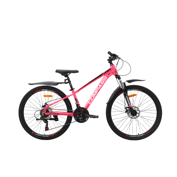 Велосипед CrossBike COMPASS 26" 12.5" Розовый-Чёрный