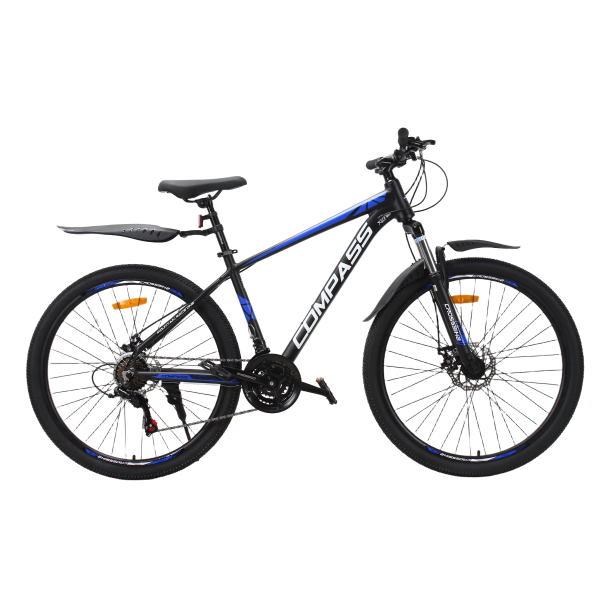 Велосипед CrossBike COMPASS 27.5" 17" Чорний-Синій
