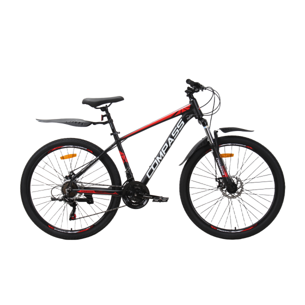 Велосипед CrossBike COMPASS 27.5" 17" Черный-Красный