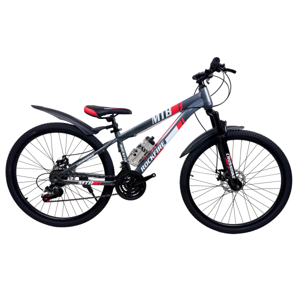 Велосипед CrossBike Rockfire 26" 13" Сірий
