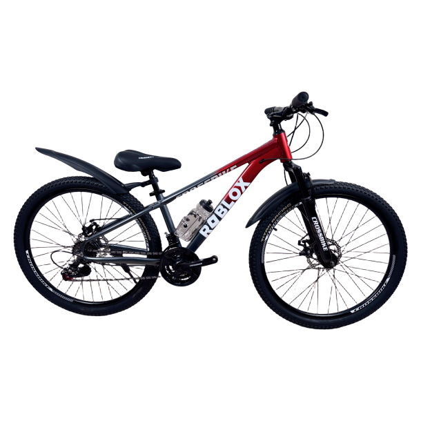 Велосипед CrossBike Roblox 24" 11" Червоний-Сірий