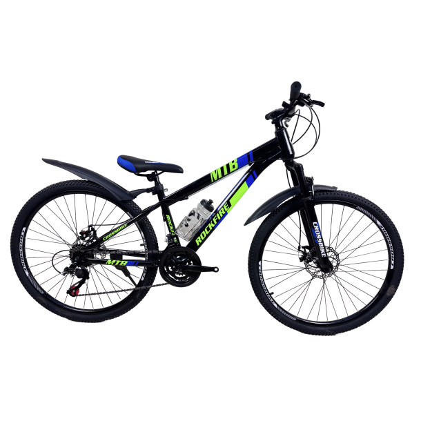 Велосипед CrossBike Rockfire 26" 13" Чорний