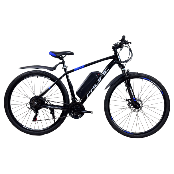 Велосипед Crossbike Pacific 29" 19" Чорний-Синій з дисплеєм задній 500W 48V15Ah