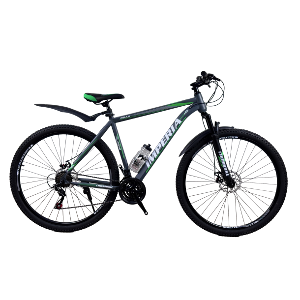 Велосипед CrossBike Imperia 29" 21" Сірий-Зелений