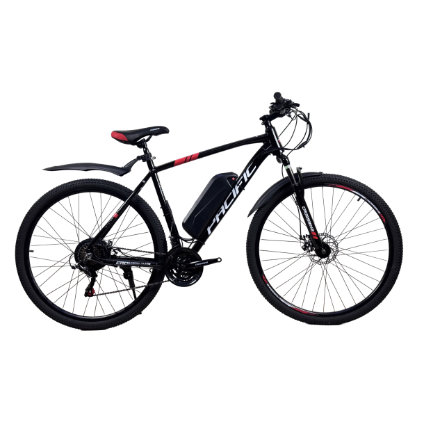 Велосипед Crossbike Pacific 29" 19" Чорний-Червоний задній 500W 48V15Ah