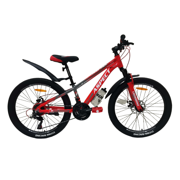Велосипед CrossBike Aspect 24" 11" Неоновый красный-Серый
