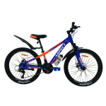 Велосипед CrossBike Aspect 24" 11" Темно синій-Неоновий помаранчевий