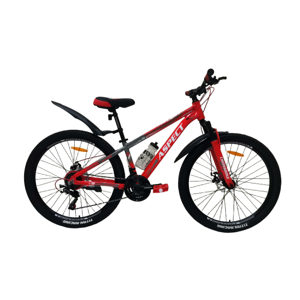 Велосипед CrossBike Aspect 26" 13" Неоновий червоний-Сірий
