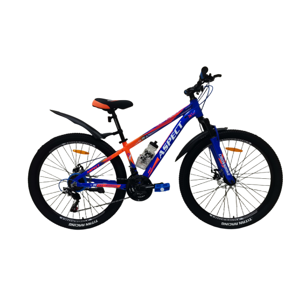 Велосипед CrossBike Aspect 26" 13" Тёмно синий-Неоновый оранжевый