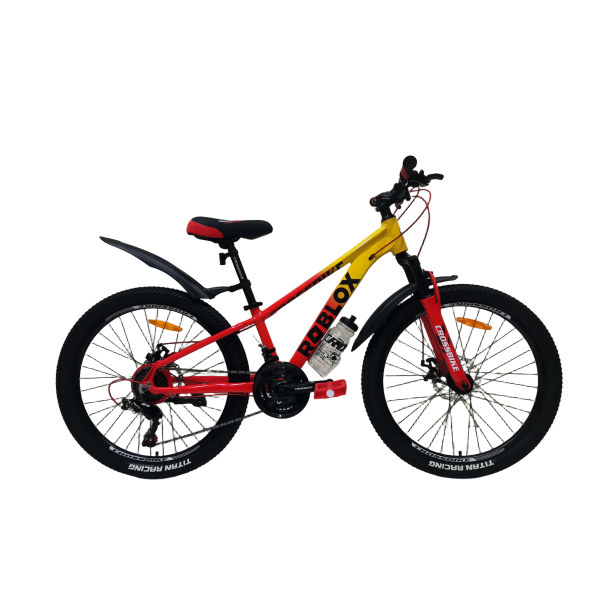 Велосипед CrossBike Roblox 24" 11" Жёлтый-Красный
